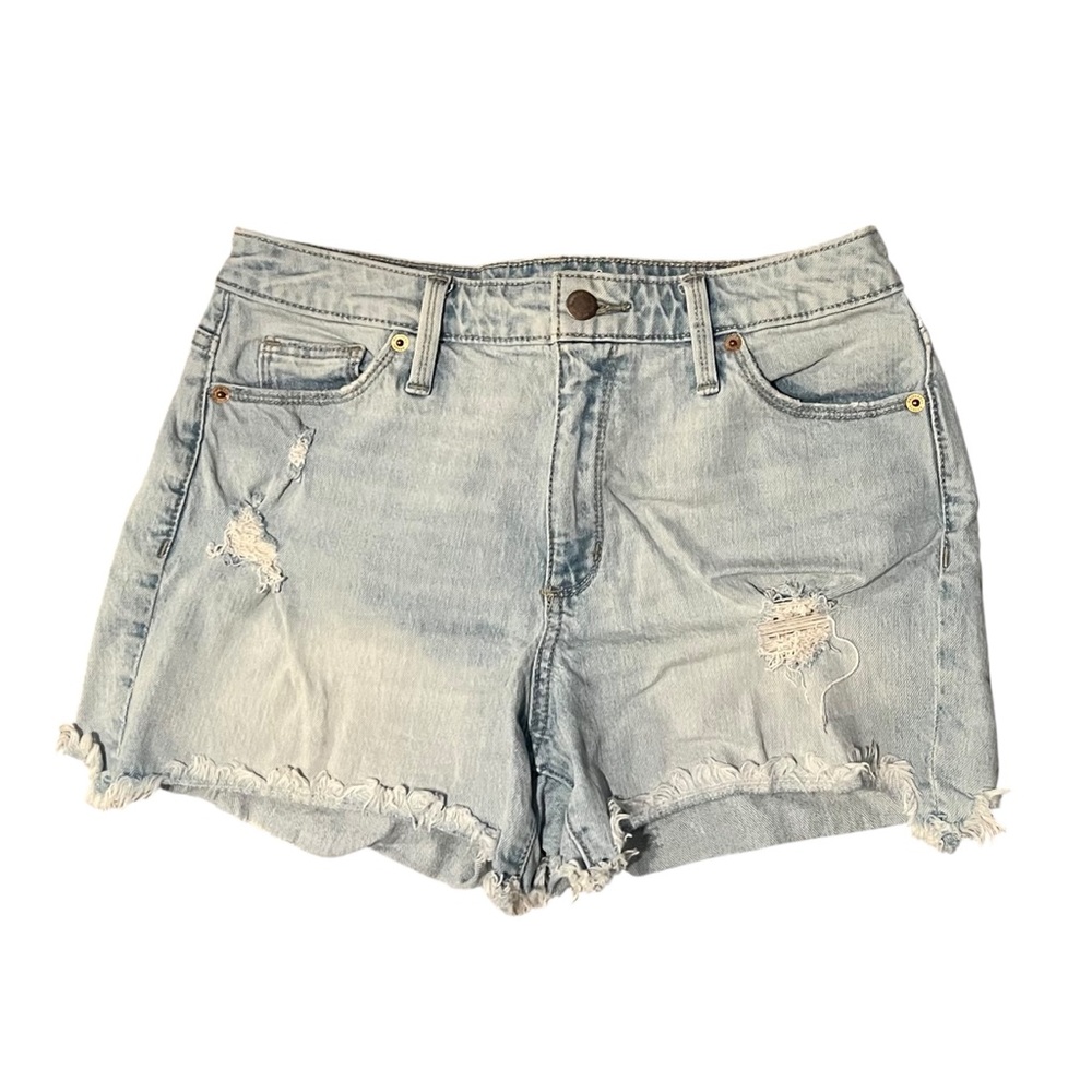 Universal Threads High Rise Shortie Light Denim Shorts Size 6